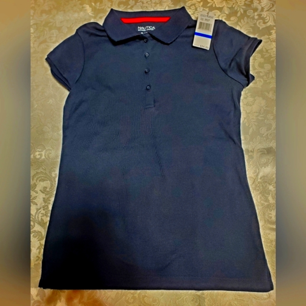 NWT Nautica girl School Uniform shirt size XL (16)